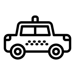 Taxi icon. Vector line icon