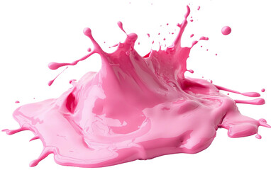 Pink Paint Splatter isolated on transparent Background