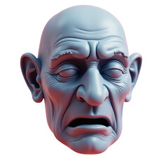 3d render of an elderly man's