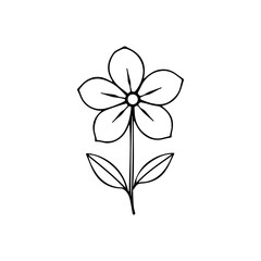 Fototapeta premium Line Art Flower Logo
