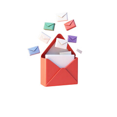 colorful envelopes into a red envelope