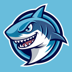 shark illustration logo