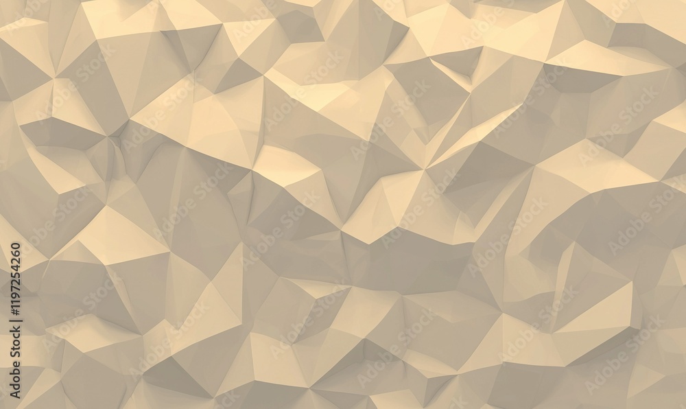 Poster abstract beige low poly triangular background texture
