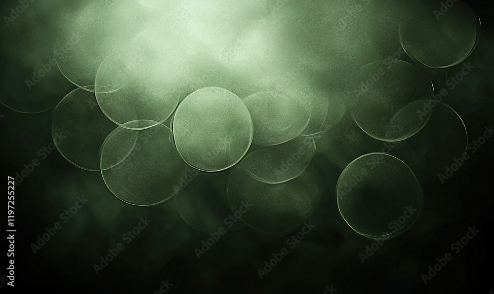 Poster abstract green bokeh background with soft light, ideal for overlay or backdrop