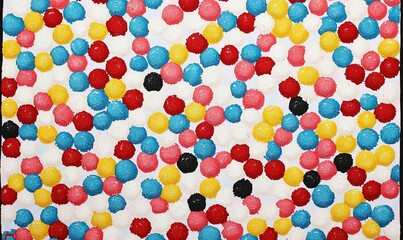 Colorful candy dots pattern background for design, crafts, or decorations