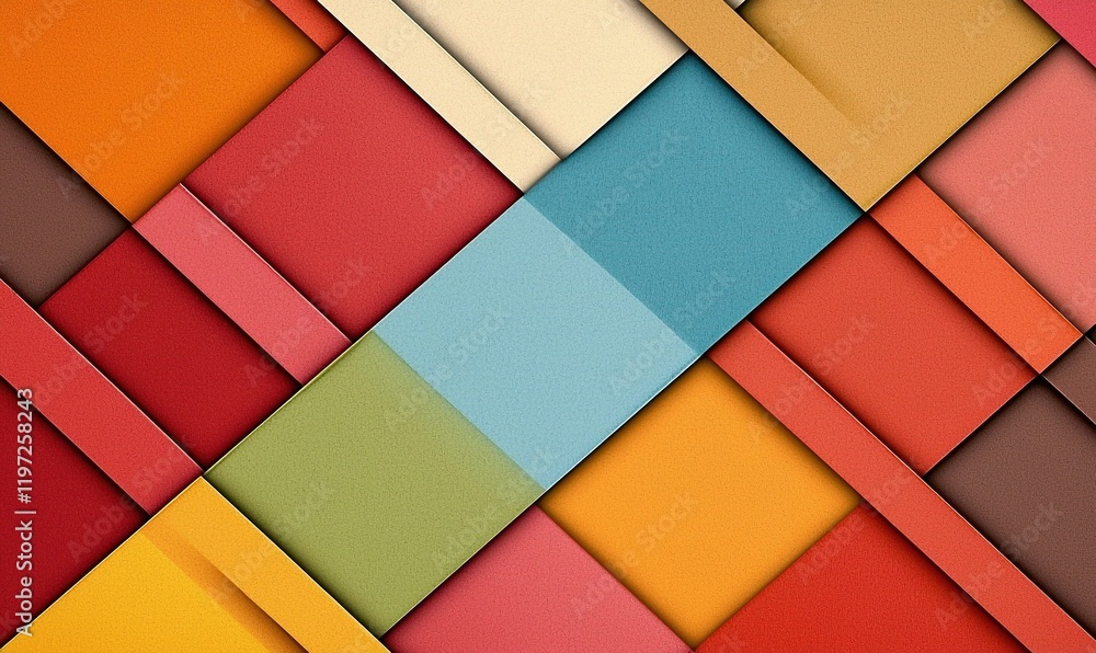 Aufkleber colorful geometric abstract background with overlapping shapes, ideal for modern design projects
