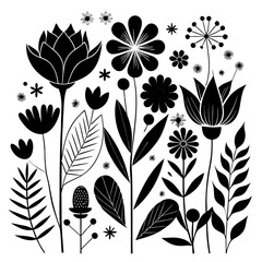 flower graphic resource stylized flower vector element