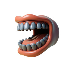 Naklejka premium playful cartoon 3d mouth rendering