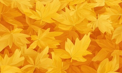 Golden autumn leaves background, ideal for fall-themed designs and nature projects