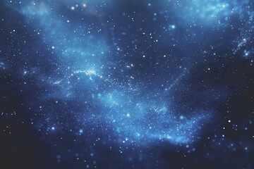 Obraz premium A radiant blue background featuring sparkling stars creates a magical and captivating visual.