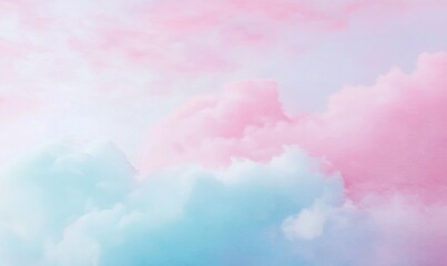 Fototapeta premium Pastel pink and blue cloudscape background for dreamy designs