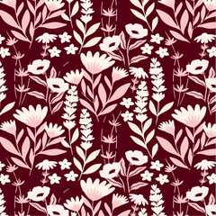 Vintage Pattern Flower Floral illustration Design Vector 