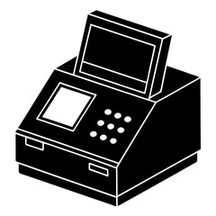 vector illustration of a cash register