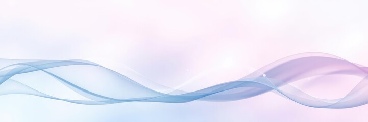Fototapeta premium A delicate blend of blue and pink hues creates an ethereal wave pattern in a dreamy abstract art, flowing motion, abstract wave form