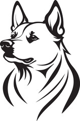 dog icon line art vector design
