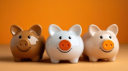 Playful Group of Three Adorable Pink Piglets Frolicking in a Lush Green Pasture Under a Bright Blue Sky Portraying Joyful Farm Life and Nature