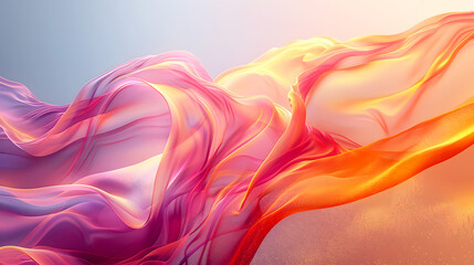 Fototapeta premium Abstract Colorful Waves in Soft Textures and Vibrant Hues