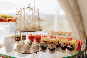 Assorted gourmet appetizers and desserts on display, luxury events, catering, and celebrations