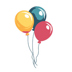 balloons flat vector illustration