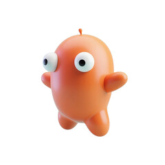 Fototapeta premium playful 3d character with expressive eyes