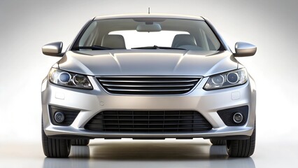 Naklejka premium Front view of a generic and brandless car