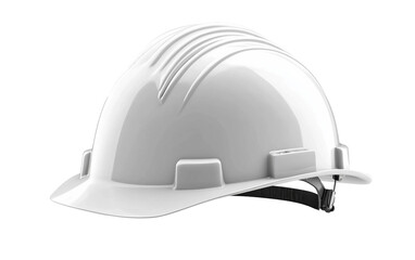 White Construction Hat isolated on transparent Background