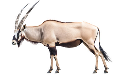 Oryx gazella: The Wild Arabian Species isolated on transparent Background