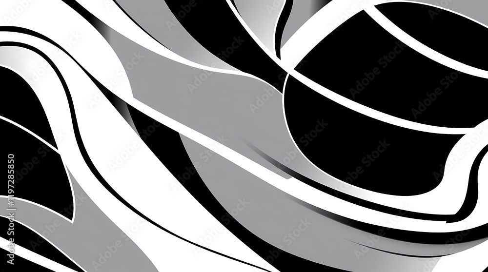 Aufkleber abstract monochrome swirls: a captivating abstract background featuring a mesmerizing blend of black