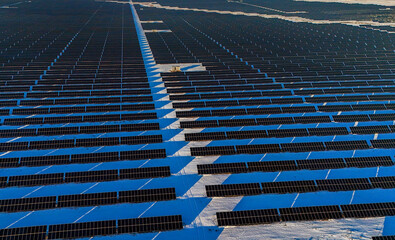 Solar power plant in Almaty region in Kazakhstan.
