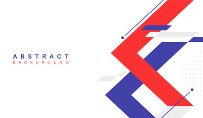 Blue and red abstract geometric background vector illustration