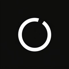 Minimalistic Circular Loading Icon on Dark Background for UI Design