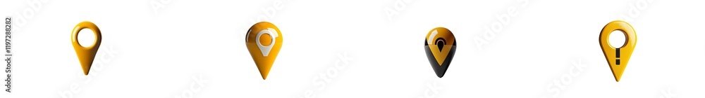 Fototapete Isolated Transparent Background with a Folded Map and Pin Location Icon