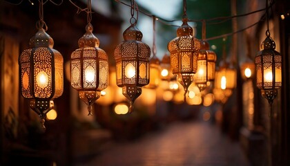 Fototapeta premium Ramadan Lanterns in Evening Light
