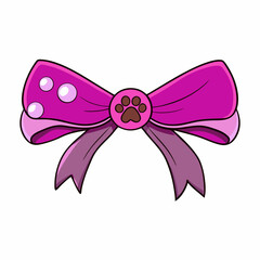 pink bow with ribbon