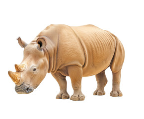 Obraz premium Majestic White Rhinoceros - A Symbol of Wildlife Conservation , isolated on white background PNG