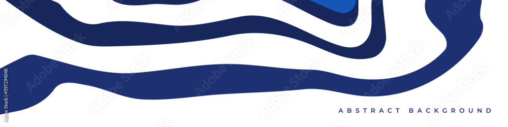Poster white modern abstract background with dark blue curves and wave shapes. vector illustration wide ban
