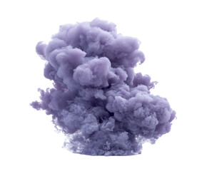 A mesmerizing purple cloud of smoke, a captivating abstract art piece, perfect for graphic design and visual representation of the atmosphere. , isolated on white background PNG