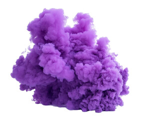 Fototapeta premium Stunning Purple Smoke Cloud - An Artistic Abstract Visual , isolated on white background PNG