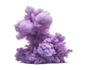 Fototapeta premium Stunning Purple Smoke Explosion - Abstract Art , isolated on white background PNG