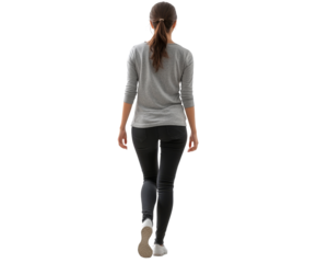 Stylish Woman Walking Away - Trendy Casual Fashion , isolated on white background PNG