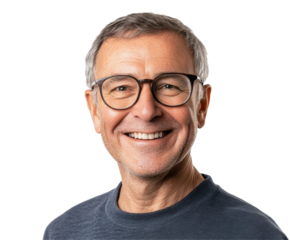 Smiling Senior Man Portrait - A Happy and Confident Individual , isolated on white background PNG