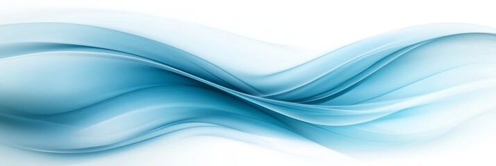 Fototapeta premium Abstract Background Blue and White Healthcare Waves, Soft Focus, Represents Health and Vitality
