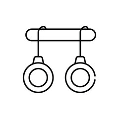 Gymnastics Rings vector icon