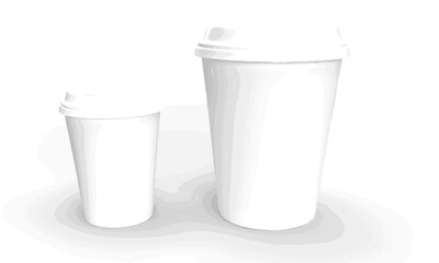 Beverage cups, drinking, pot, 3d