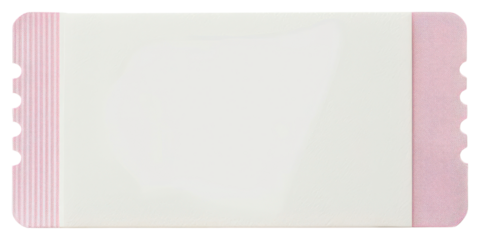 PNG Blank ticket with pink edges