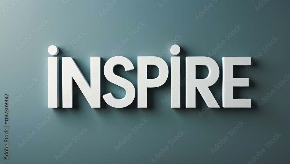 Poster inspire text title in center and clock endurance tolerance persistence calmness tranquility in grey 
