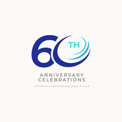 60 years anniversary design template.