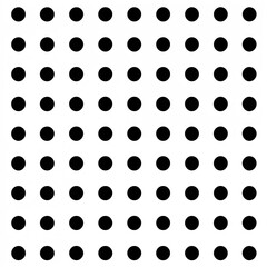 Simple black and white pattern featuring evenly spaced black dots on a light cream background