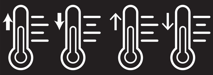 Thermometer icon set. Vector illustration.