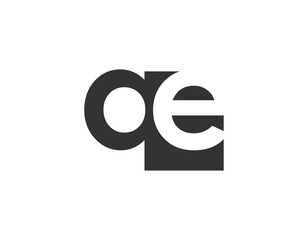 QE creative geometric initial based modern and minimal logo. Letter q e trendy fonts.